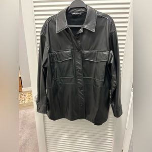 Faux leather jacket